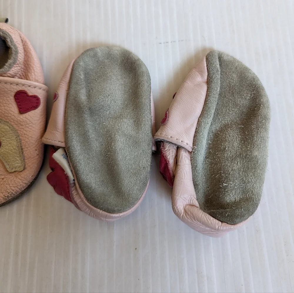 Baby girl leather moccasins bundle 0-6 months